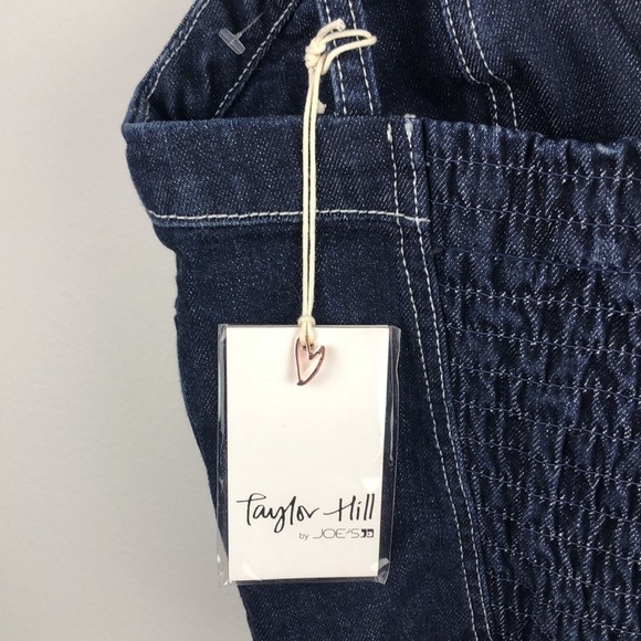 NEW Taylor Hill by Joe’s Jeans Maddix Denim Bustier Front Zip Size S Cropped Top - Picture 13 of 14